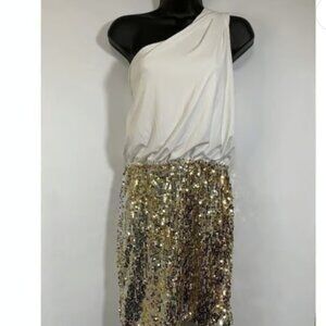 City Triangles One Shoulder Sequin Dress